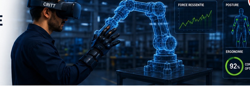 Interface haptique, réalité virtuelle et robot collaboratif