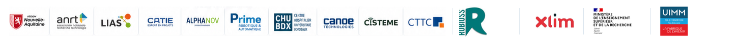 Région Nouvelle-Aquitaine, ANRT, LIAS, CATIE, AlphaNOV, Prime, CHU Bordeaux, CANOE, CISTEME, CTTC